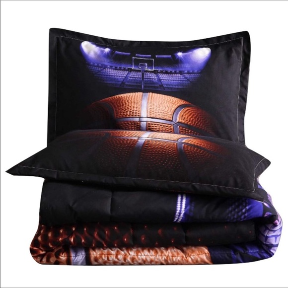 Set of 3 Basketball 3D Print Comforter Set Twin